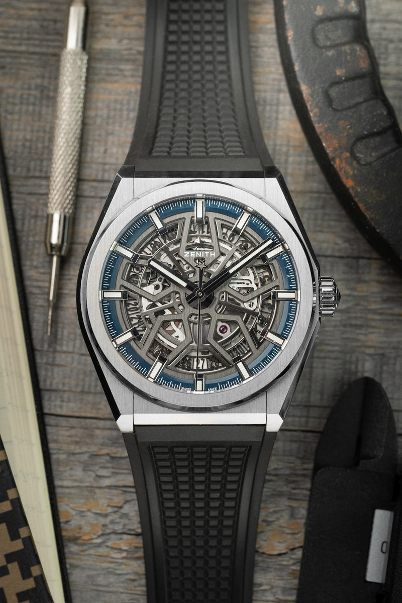 Zenith Defy Classic Automatic Skeleton 41mm Brushed Titanium And