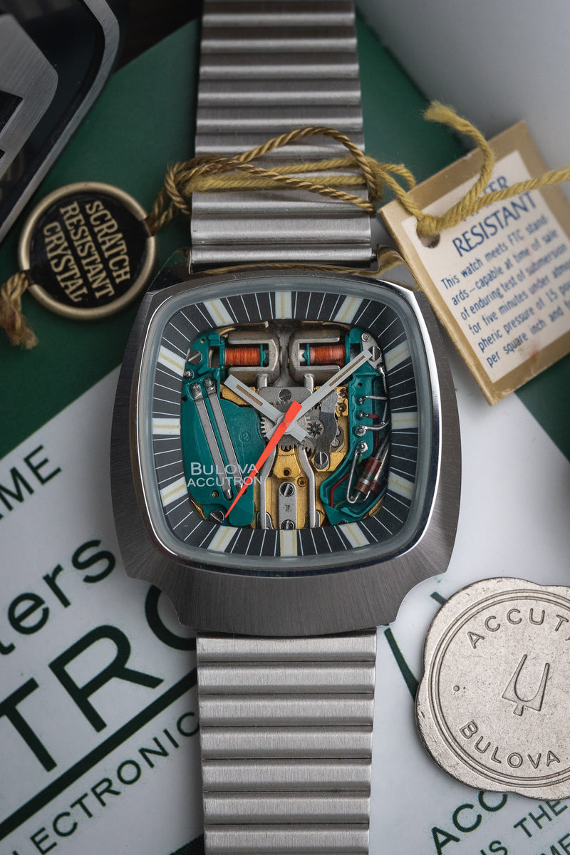 NOS: Bulova Accutron Spaceview 100th Anniversary in Steel (c. 1975