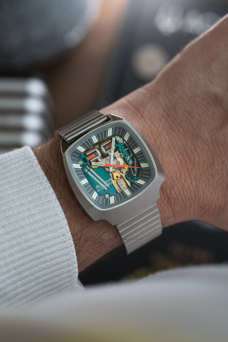 NOS: Bulova Accutron Spaceview 100th Anniversary in Steel (c. 1975