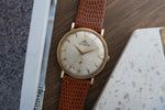 LeCoultre Dress Watch | Textured Champaign Dial |  14k Gold Florentine Case (c. 1950's/60's)