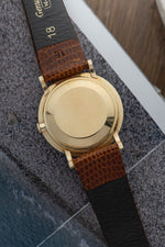 LeCoultre Dress Watch | Textured Champaign Dial |  14k Gold Florentine Case (c. 1950's/60's)