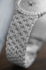 Vintage Baume & Mercier Ladies 18k White Gold Dress Watch, Rare Diamond Set Boutique Edition (c. 1970’s)