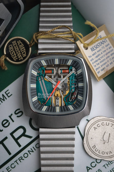 NOS: Bulova Accutron Spaceview 100th Anniversary in Steel (c. 1975)