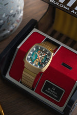 *TWIN SET* (NOS) Bulova Accutron Spaceview 100th Anniversary Watches: Steel  & Gold Plated (c. 1975)